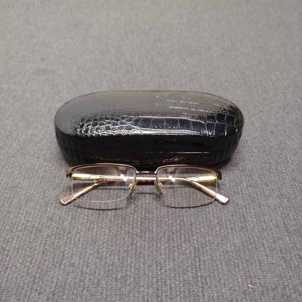 Burberry 1012 Eyeglasses Brown Tortoise Rectangular Half Rim Frames Only 52 18